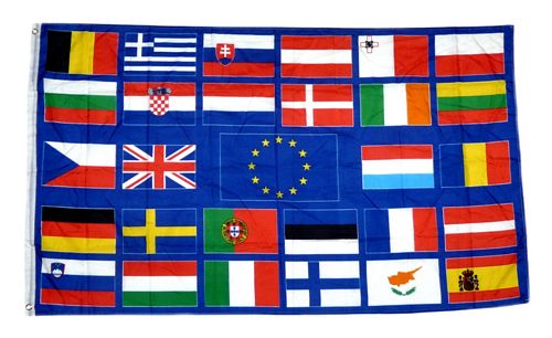 Fahne Flagge Eu 28 Lander Europa 90 X 150 Cm Flaggen Ebay