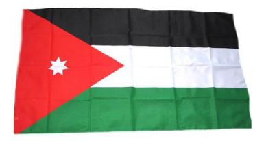 Fahne / Flagge Jordanien 30 x 45 cm