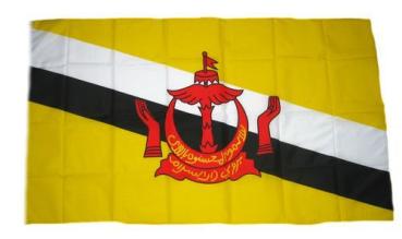 Fahne / Flagge Brunei 30 x 45 cm