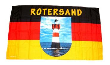 Fahne / Flagge Leuchtturm Roter Sand 30 x 45 cm