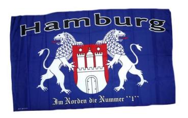 Fahne / Flagge Hamburg Fan 30 x 45 cm