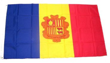 Fahne / Flagge Andorra Wappen 60 x 90 cm