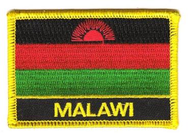 Fahnen Aufnäher Malawi Schrift