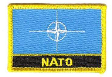 Fahnen Aufnäher NATO Schrift