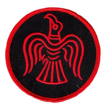 Aufnäher Patch Raven Wikinger Odin rot