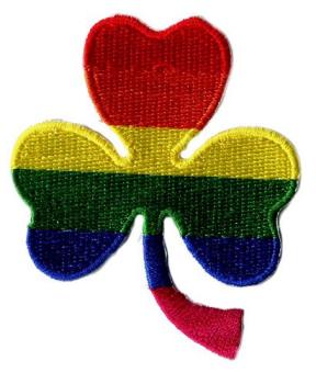 Aufnäher Patch Kleeblatt Regenbogen