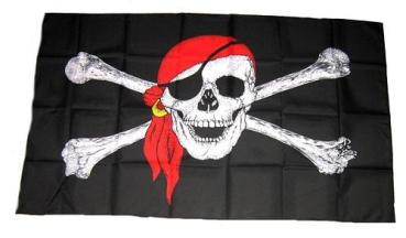 Fahne / Flagge Pirat Kopftuch 60 x 90 cm