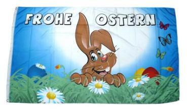 Fahne / Flagge Frohe Ostern Schmetterlinge 60 x 90 cm