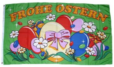 Fahne / Flagge Frohe Ostern Eiernest 60 x 90 cm