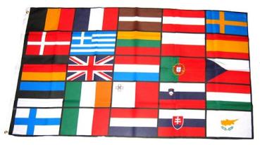 Fahne / Flagge Europa 25 Länder 90 x 150 cm