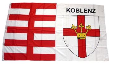 Fahne / Flagge Koblenz Schrift 90 x 150 cm