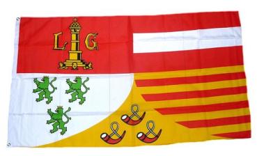 Fahne / Flagge Belgien - Provinz Lüttich 90 x 150 cm