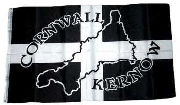 Fahne / Flagge England - Cornwall Silhouette 90 x 150 cm