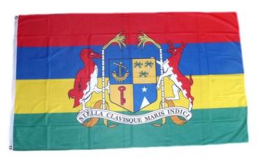 Fahne / Flagge Mauritius Wappen 90 x 150 cm