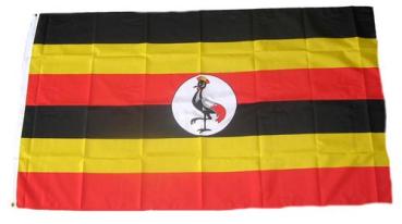 Fahne / Flagge Uganda 90 x 150 cm