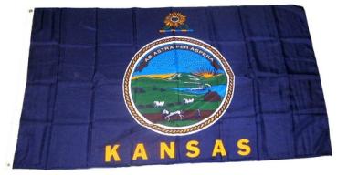 Fahne / Flagge USA - Kansas 90 x 150 cm