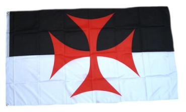 Fahne / Flagge Kreuzritter Templer Kreuz 90 x 150 cm