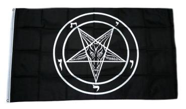 Fahne / Flagge Baphomet Black Star 90 x 150 cm