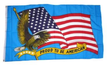 Fahne / Flagge USA - Proud to be American 90 x 150 cm