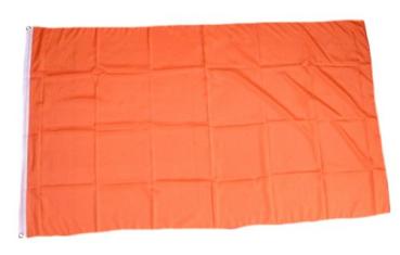 Fahne / Flagge Einfarbig Orange 90 x 150 cm