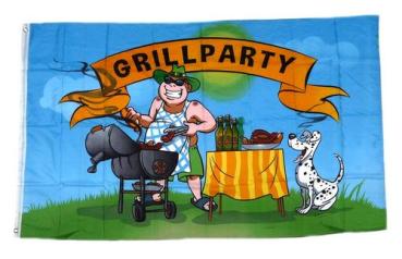 Fahne / Flagge Griller Grillparty Grillfahne 90 x 150 cm