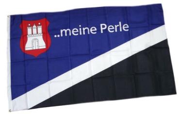 Fahne / Flagge Hamburg Meine Perle 90 x 150 cm