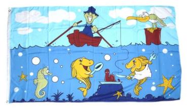 Fahne / Flagge Angler 90 x 150 cm