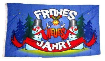 Fahne / Flagge Frohes Neues Jahr Silvester 90 x 150 cm