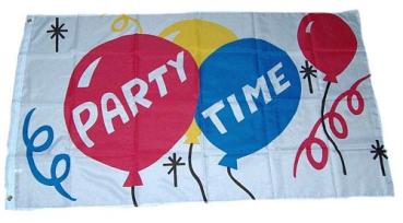 Fahne / Flagge Party Time 90 x 150 cm