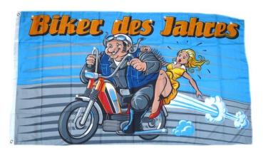 Fahne / Flagge Biker des Jahres 90 x 150 cm