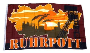 Fahne / Flagge Ruhrpott Silhouette 90 x 150 cm