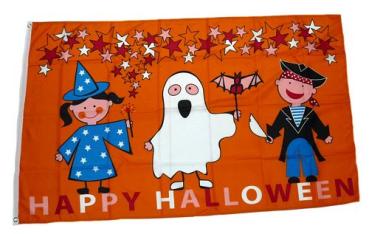 Fahne / Flagge Happy Halloween Kids 90 x 150 cm