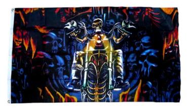 Fahne / Flagge Totenkopf Ghost Rider 90 x 150 cm