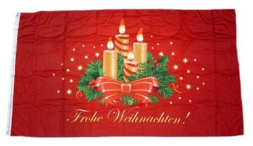 Fahne / Flagge Frohe Weihnachten Advent 90 x 150 cm