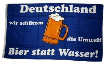 Fahne / Flagge Deutschland Bier statt Wasser 90 x 150 cm