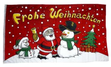 Fahne / Flagge Frohe Weihnachten Glocke 90 x 150 cm