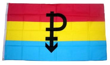 Fahne / Flagge Pansexual Symbol 90 x 150 cm