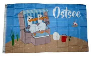 Fahne / Flagge Ostsee Möwen 90 x 150 cm