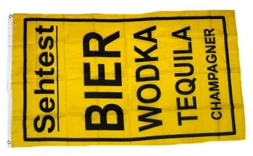 Fahne / Flagge Sehtest Bier Wodka 90 x 150 cm