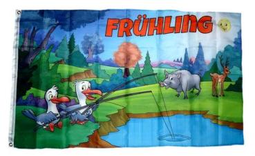 Fahne / Flagge Frühling Möwen 90 x 150 cm