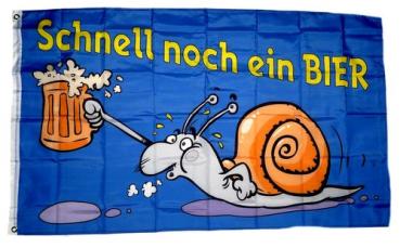 Fahne / Flagge Schnell noch ein Bier 90 x 150 cm