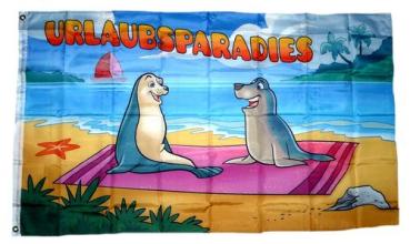 Fahne / Flagge Urlaubsparadies Robben 90 x 150 cm