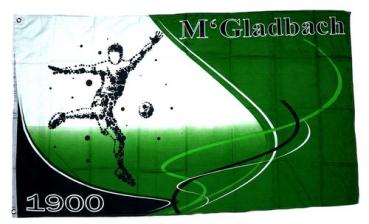 Fahne / Flagge Mönchgladbach Fußballer 90 x 150 cm