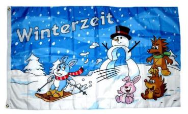 Fahne / Flagge Winterzeit 90 x 150 cm