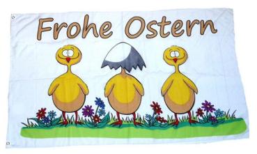 Fahne / Flagge Frohe Ostern Eierschale 90 x 150 cm