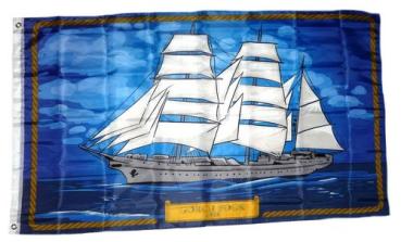 Fahne / Flagge Segelschiff Gorch Fock 90 x 150 cm