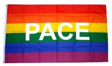 Fahne / Flagge Pace Regenbogen 90 x 150 cm