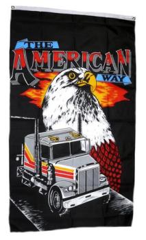 Fahne / Flagge USA - Truck American Way 90 x 150 cm