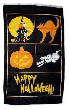 Fahne / Flagge Happy Halloween Banner 90 x 150 cm