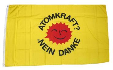 Fahne / Flagge Atomkraft Nein Danke! 150 x 250 cm